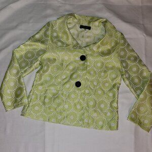 Bala Bala Lime Green Circle Design Blazer